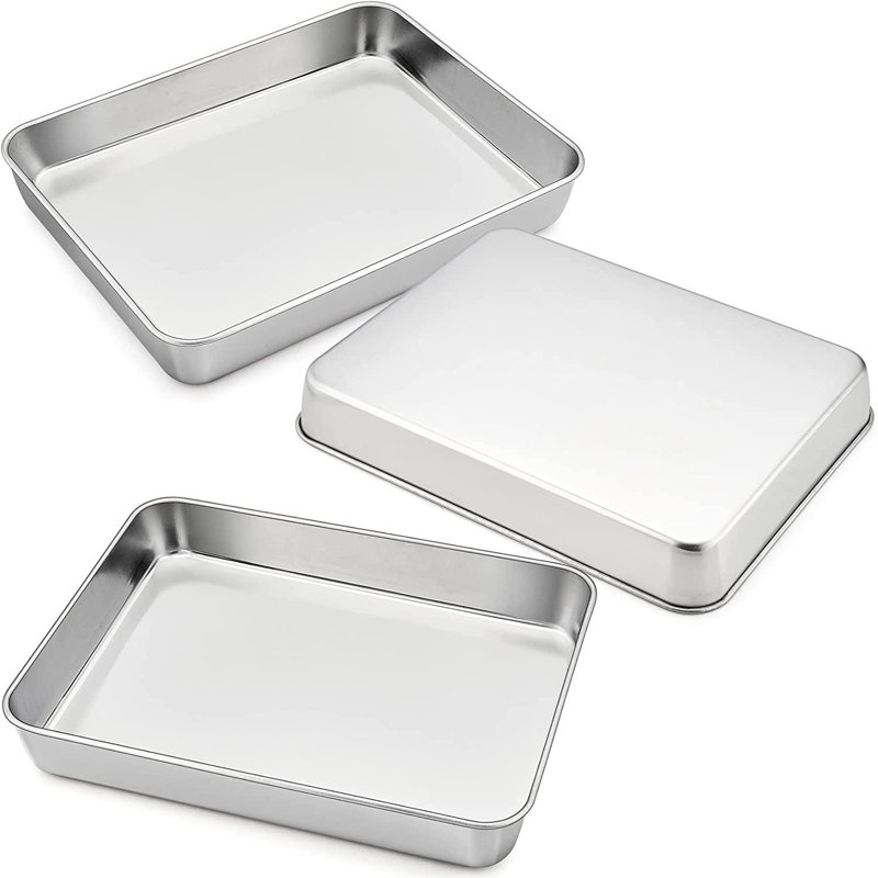GoodDogHousehold 3Piece Small Toaster Oven Pan, Our Stainless Steel
